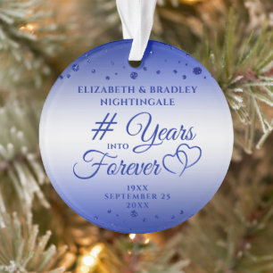 JAHRE DES Saphir-JAHRES IN Foto Ornament