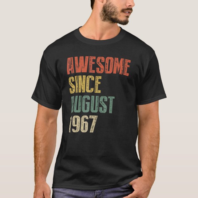 Jahre Phantastisch seit August 1967 Copy Birthday T-Shirt (Vorderseite)