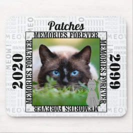 Jahre und Name Cat Pet Memorial Mousepad