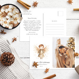 Jahresbericht der Weihnachtsfamilie Niedlich Boho Postkarte