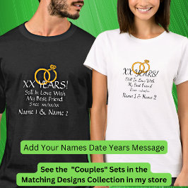 Jahresdatum, Namen, Ehepaar T-Shirt