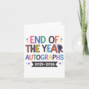 Jahresend-Autogramme 2025-2026 letzter Schultag S Karte