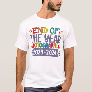 Jahresende-Autogramme 2024 Letzter Schultag T-Shirt