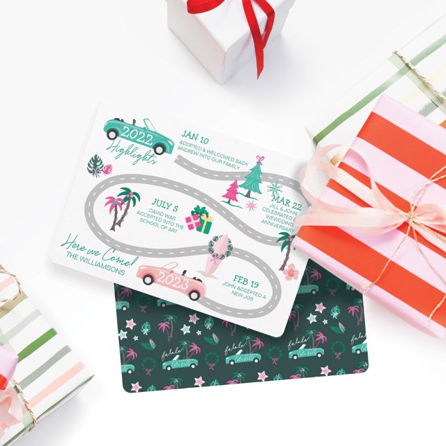 Jahresende Highlight Tropische Weihnachtskugel Feiertagskarte (Von Creator hochgeladen)