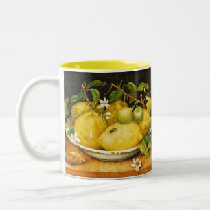 JAHRESFRÜCHTE, LEMONS LEMON BLUME Gelb Zweifarbige Tasse