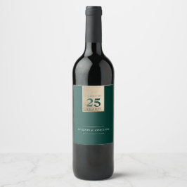 JAHRESGESCHÄFT DER UNTERNEHMEN - Weißes grünes Gol Weinetikett