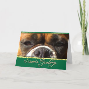 Jahresgrüße Boxer-Hundekarte Feiertagskarte
