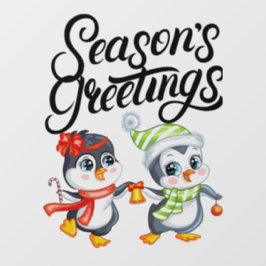 Jahresgrüße Fensteraufkleber