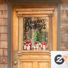 Jahresgrüße Weihnachten Fensteraufkleber