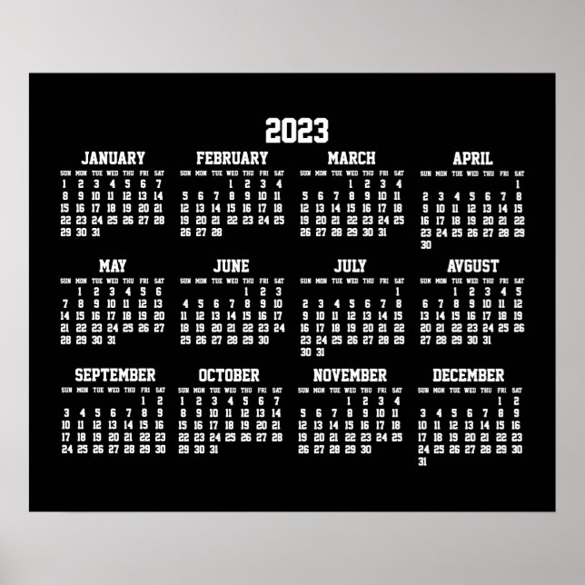 Jahreskalender 2023 Poster (Vorne)