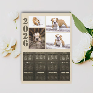 Jahreskalender 2026 Hund Haustier 4 Foto Collage M Magnetkarte