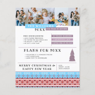 Jahresrückblick-Brief Familien-Weihnachtsflyer