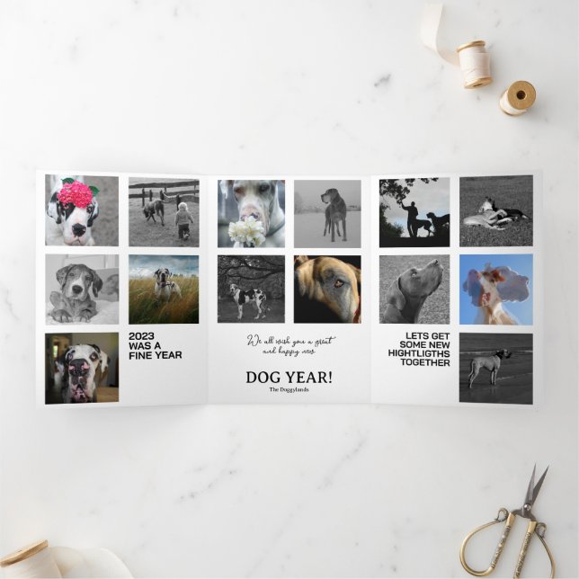 Jahresrückblick Fotos Karte (Innenseite)