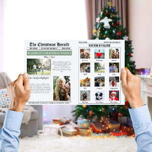 Jahresrückblick Weihnachtszeitung Großformat Karte