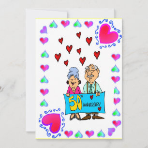 Jahrestag - 50. Gold Einladung