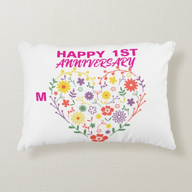 Jahrestag Dekokissen (Vorderseite)