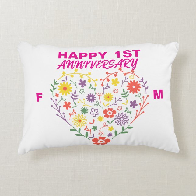 Jahrestag Dekokissen (Vorderseite)