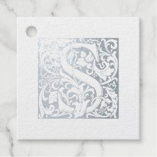 Jahrestag der Hochzeit Illuminierter Letter S Mono Geschenkanhänger