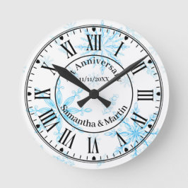 Jahrestag der Hochzeit Runde Wanduhr