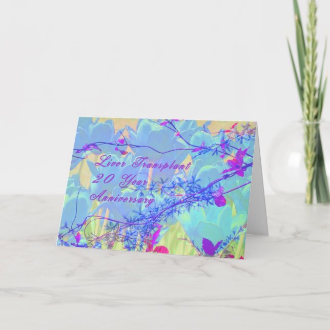 Jahrestag der Lebertransplantation, 20 Jahre Karte (Vorderseite)