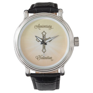 Jahrestag der Ordination, Kreuz auf Sternexplosion Armbanduhr