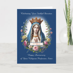 Jahrestag der religiösen Tätigkeit mit Mary Karte