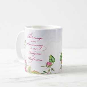 Jahrestag der religiösen Tätigkeit Pink Roses Kaffeetasse