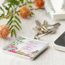 Jahrestag der religiösen Tätigkeit Pink Roses Schlüsselanhänger