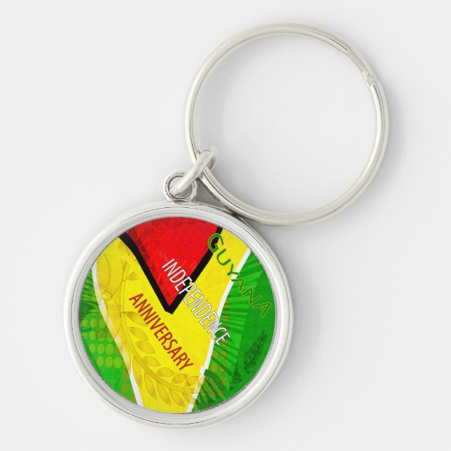 Jahrestag der Unabhängigkeit von Guyana Schlüsselanhänger (Vorne)