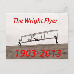 Jahrestag des Flyers von Wright (1903-2013) Postkarte
