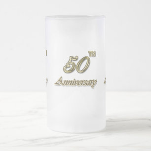 Jahrestag des Gold50. Mattglas Bierglas