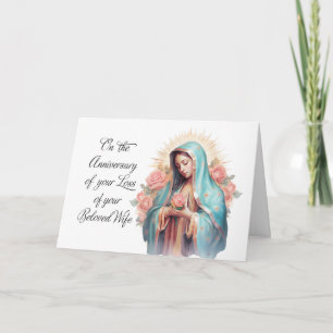 Jahrestag des Verlusts der Ehefrau Gesegnete Jungf Karte