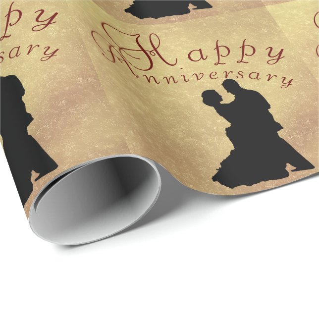 Jahrestag Geschenkpapier (Rolleneckpunkt)