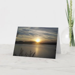 JAHRESTAG Sonnenuntergang Karte