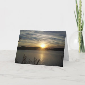 JAHRESTAG Sonnenuntergang Karte