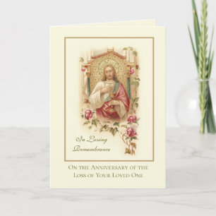 Jahrestag Tod Nahestehender Heiligstes Herz Jesu Karte