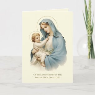 Jahrestag Tod Nahestehender Maria Jesus  Karte
