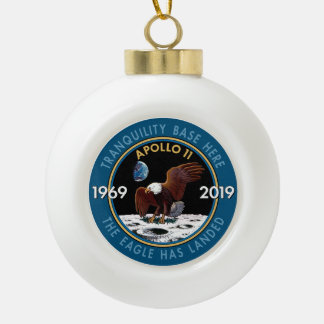 Jahrestags-Auftrag-Flecken-Insignien Apollo 11 50. Keramik Kugel-Ornament