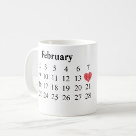 Jahrestags-Geschenk - Kalender u. gravierte Ringe Kaffeetasse