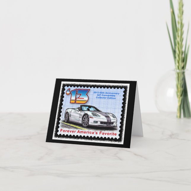 Jahrestags-Kabriolett 2013 Korvette 60. Karte (Vorderseite)