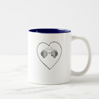 Jahrestags-Kaffee-Tasse Zweifarbige Tasse