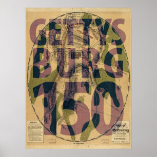 Jahrestags-Karten-Plakat Gettysburg 150. Poster