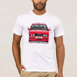 Jahrestags-(roter) schwarzer Typ BMWs E30 M3 30. T-Shirt