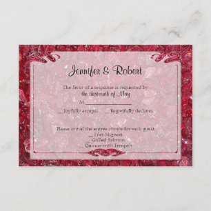 Jahrestags-Wartekarte des Rubin-40. RSVP Karte