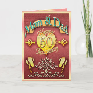 Jahrestagskarte der Eltern 50. (Mama &Dad) Karte