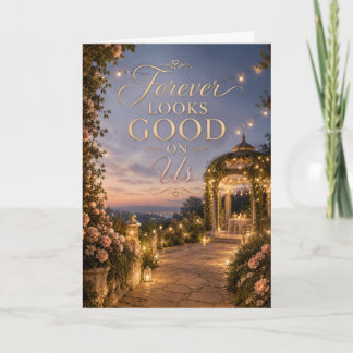 Jahrestagskarte 'Forever Looks Good On Us' Karte