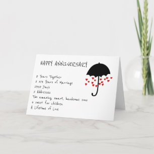 Jahrestagskarte "Raining Love" Karte