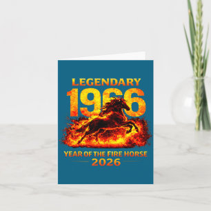 Jahrestshirt 1966 Feuerpferd 60. Geburtstag Karte