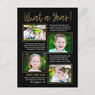 Jahresübersicht Editierbare Farbe Neujahr Postkart Feiertagspostkarte