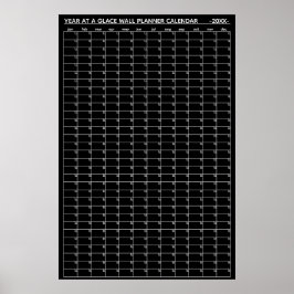 Jahresübersicht-Wandplaner-Kalender ohne Datum Poster